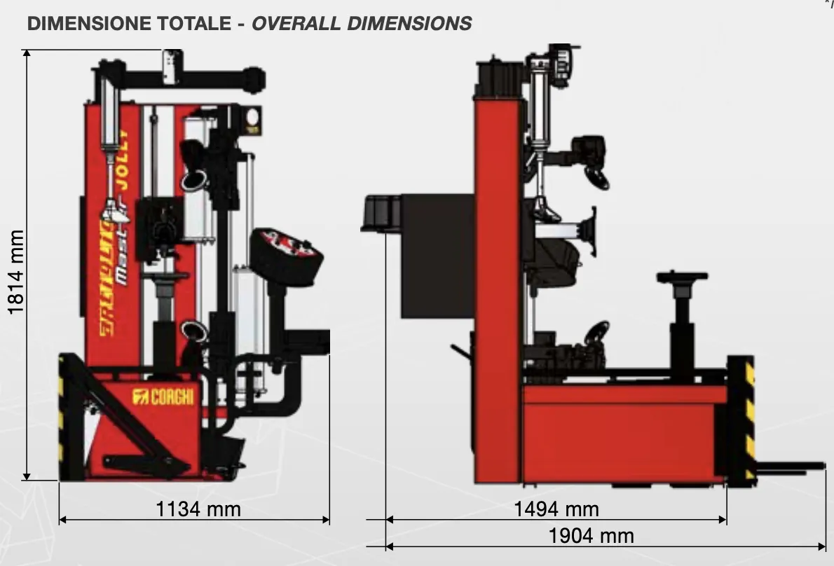 마스터졸리 (Artiglio Master JOLLY Automatic) 외형 치수